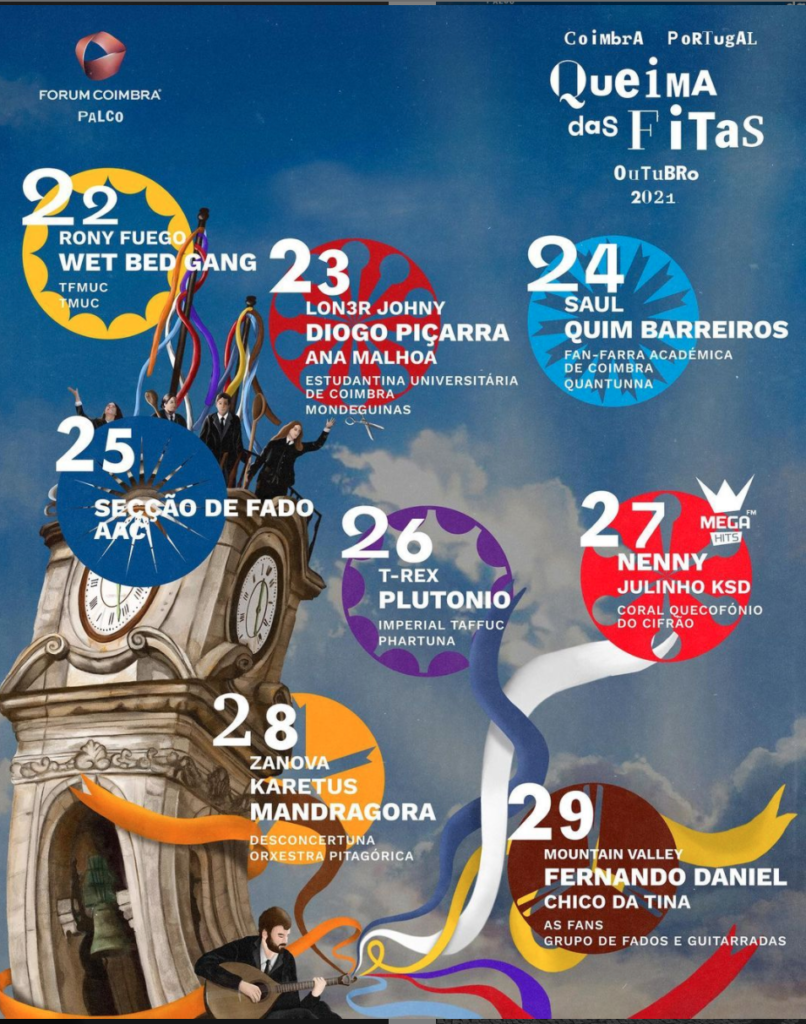 cartaz queima das fitas coimbra 2021